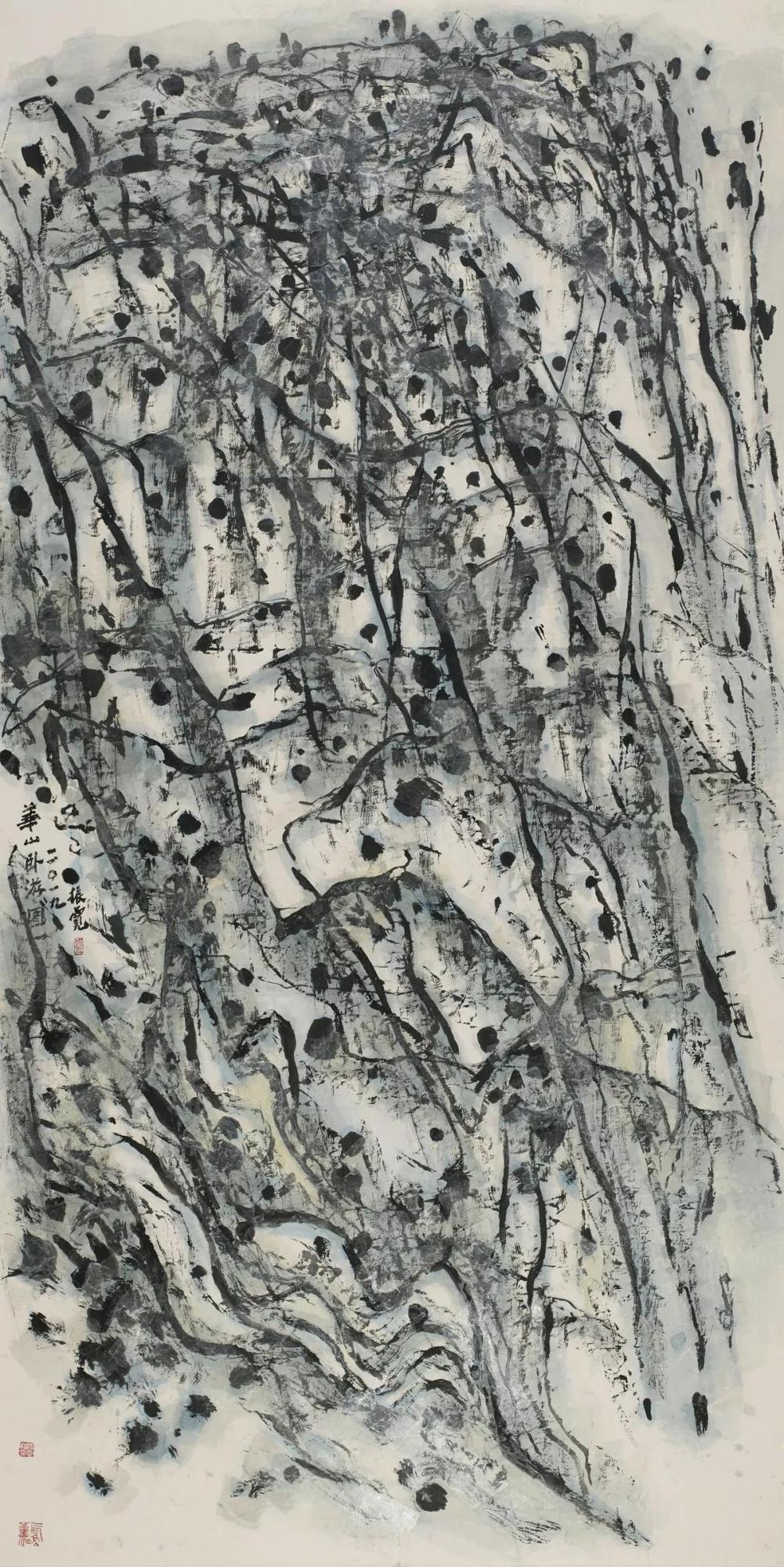 4崔振宽丨华山卧游图一丨247.5cm×123cm丨纸本水墨丨2019年.jpg