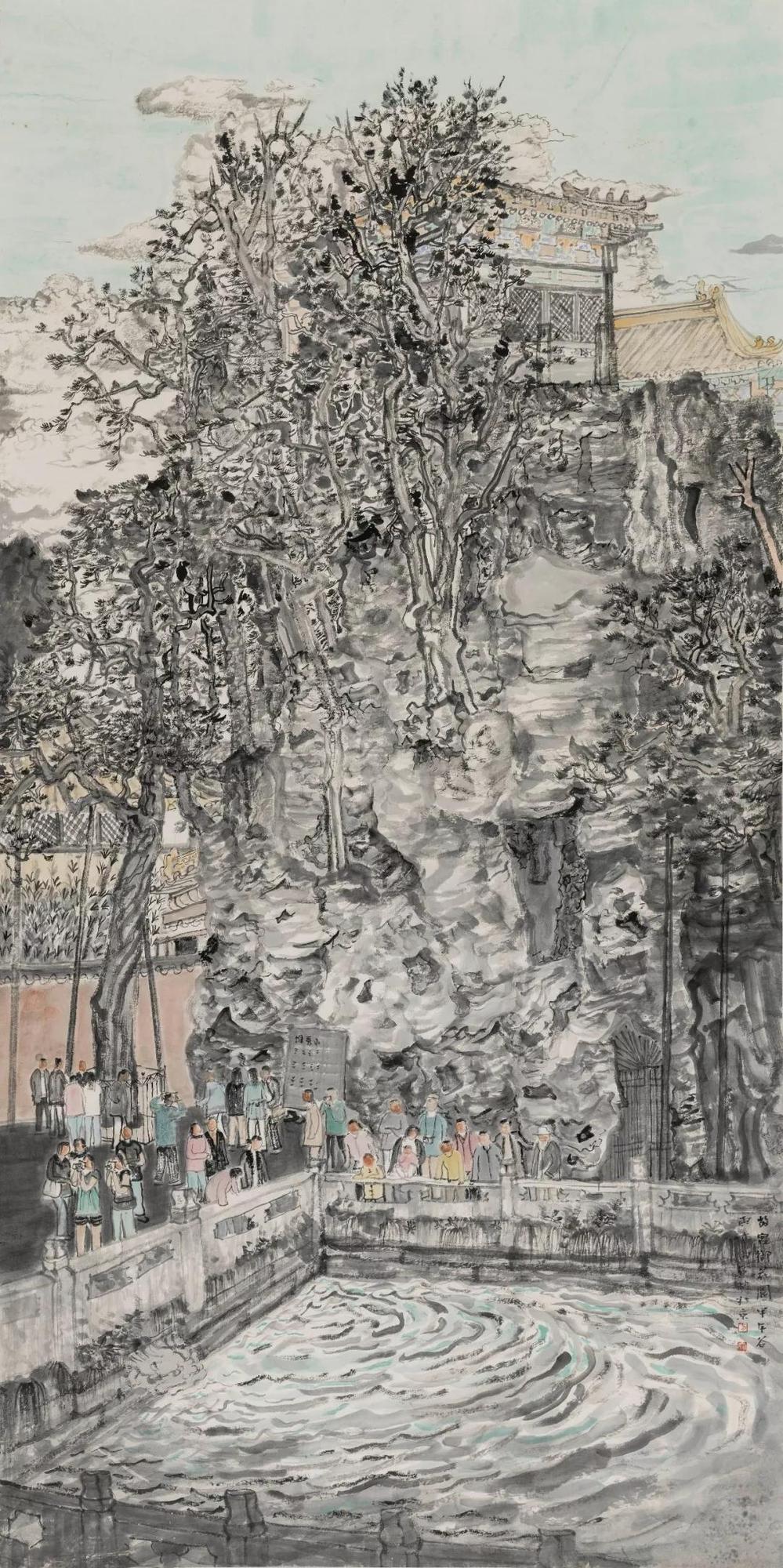 8方向丨故宫御花园丨250cm×125cm丨纸本设色丨2014年.jpg
