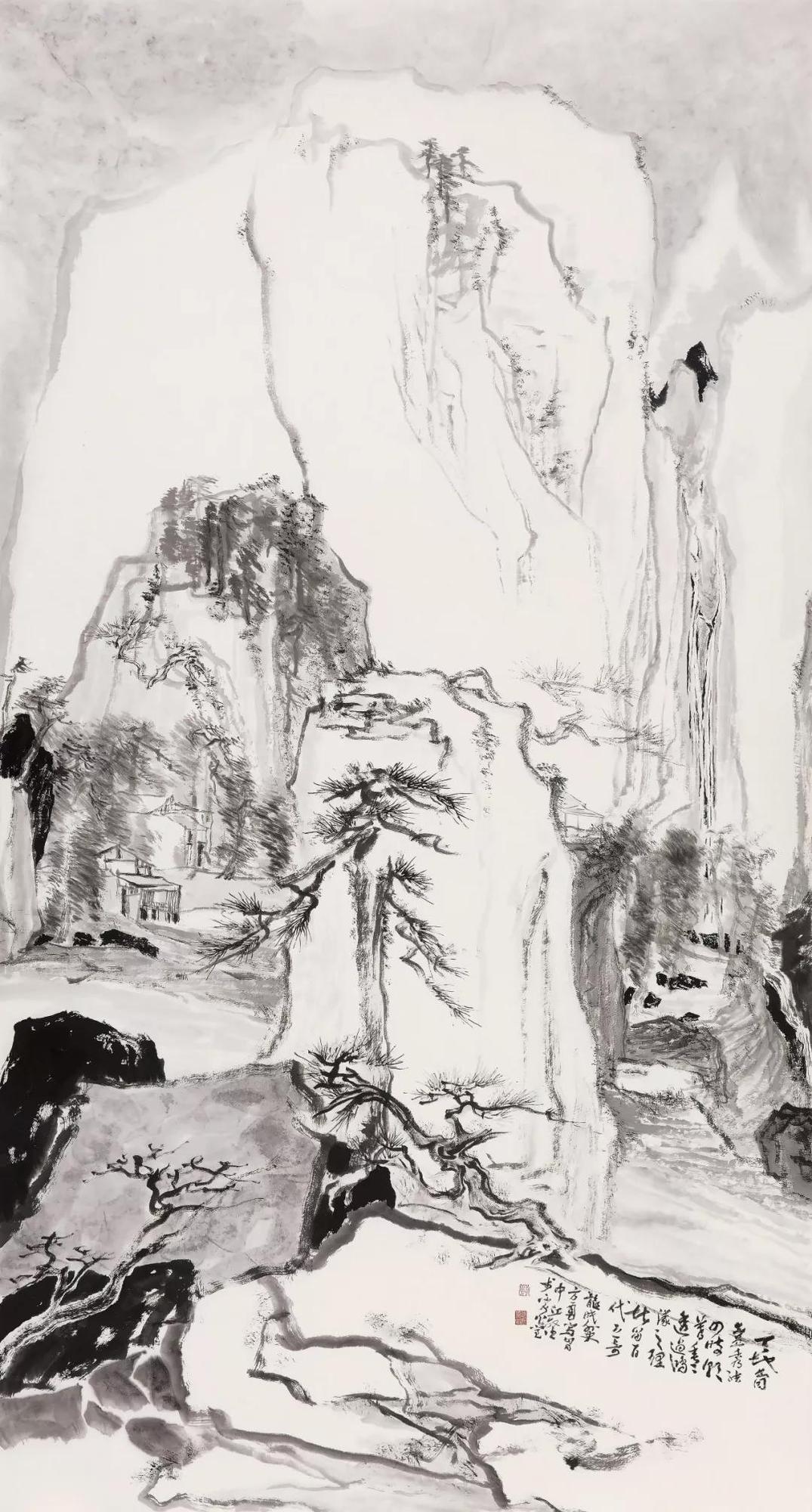 9方勇丨氤氲秀结丨180cm×97cm丨纸本水墨丨2019年.jpg