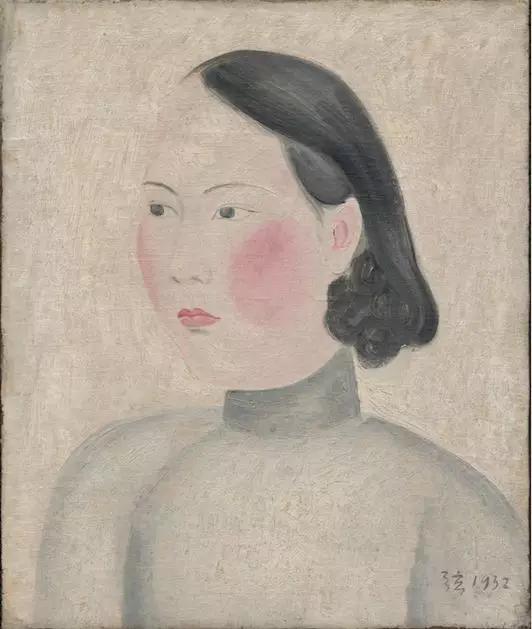 张弦,人物,布面油彩 ,46.5×38.5厘米,1932年,刘海粟美术馆.jpg