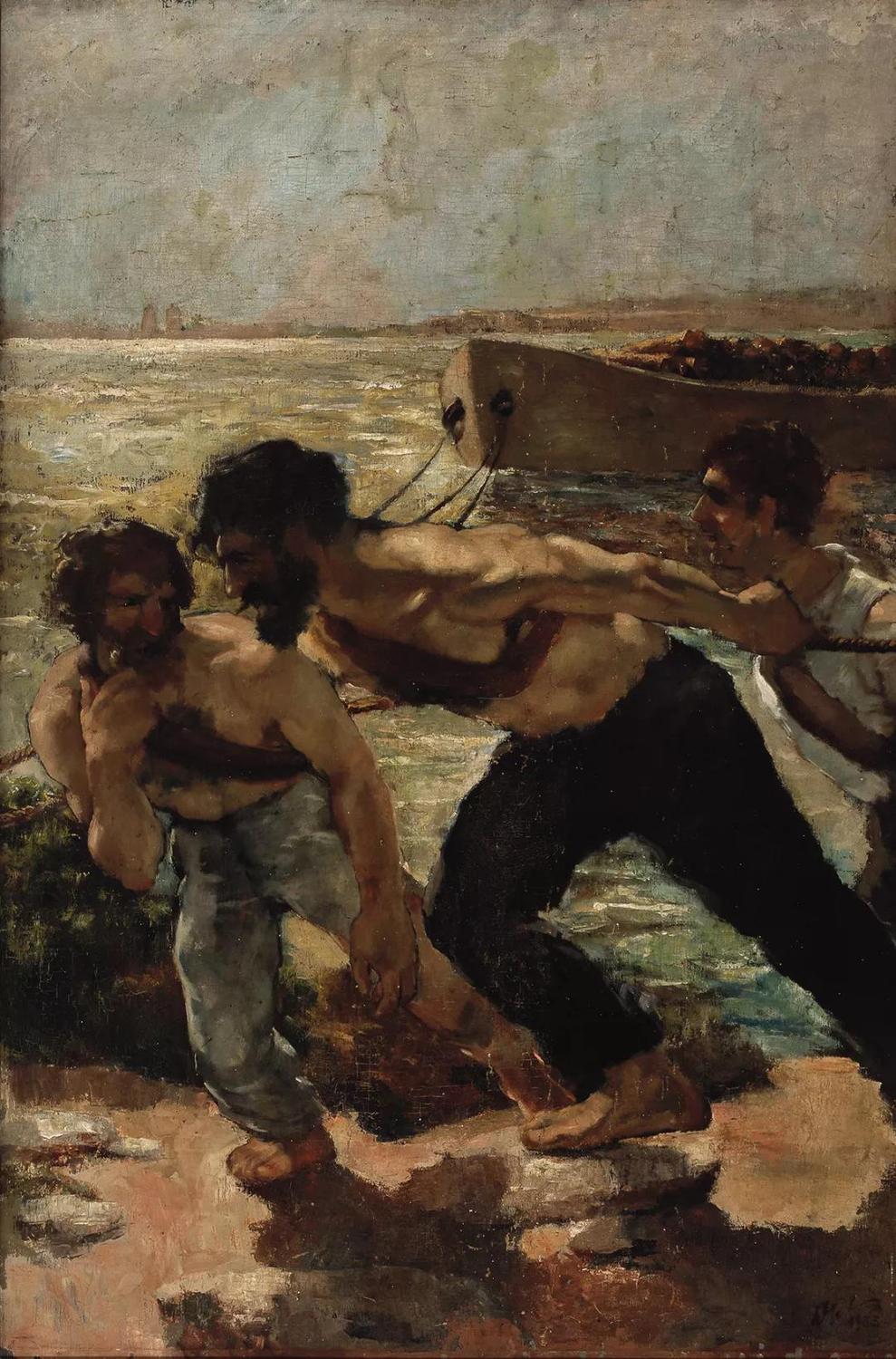吴作人,纤夫,布面油彩,150×100厘米,1933年,中央美术学院美术馆.jpg