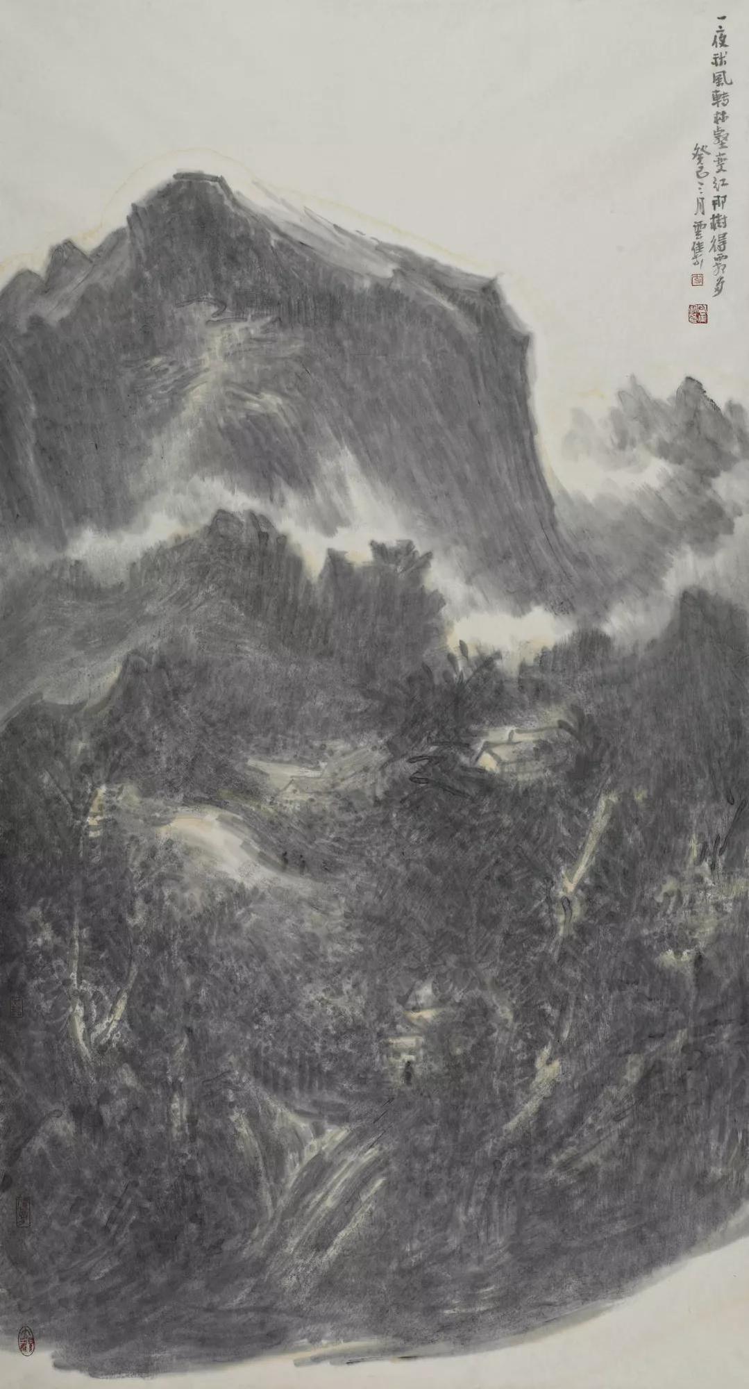 16李云集丨夜风林壑图丨138cm×69cm丨纸本水墨丨2013年.jpg